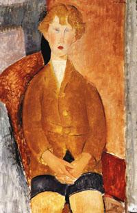 Amedeo Modigliani Boy in Short Pants oil painting image